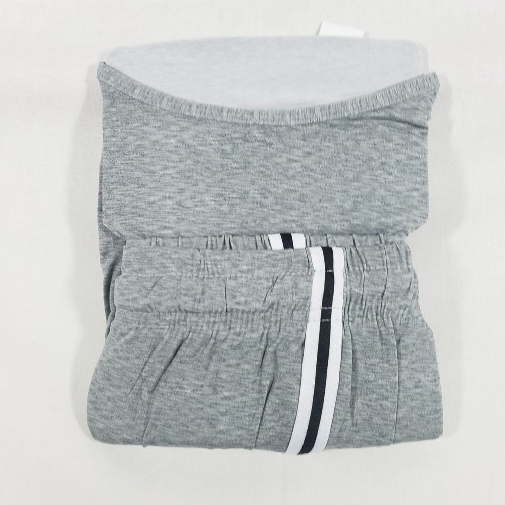 NWT Double Stripe Tank and Shorts Loungewear Set Heather‎ Gray Medium 8-10 - Picture 4 of 6